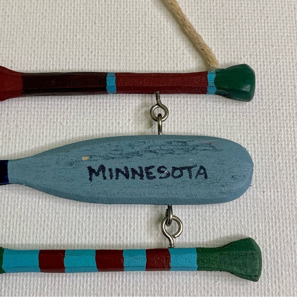 Cape Shore Canoe Boating Paddles Oars Hanging Ornament Wall Art Minnesota USA 6" - Picture 8 of 14